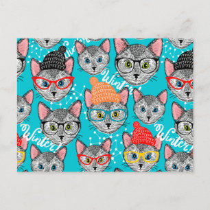 Cartão Postal Gato no chapéu