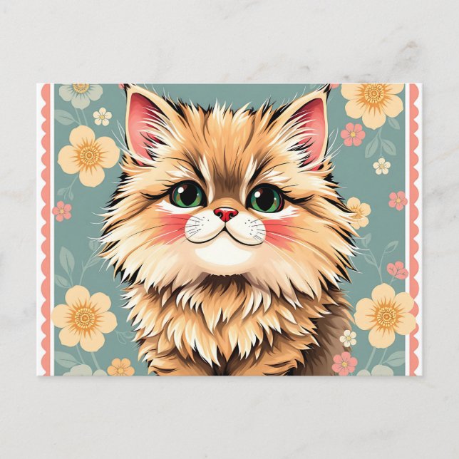 Cartão Postal Gato Persa Reprodutor (Frente)