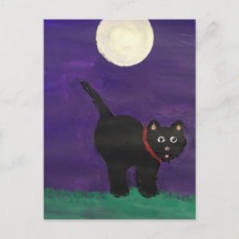 Cartão Postal gato preto