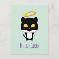 Gato preto da chalaça engraçada com uns desenhos