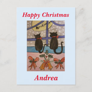 Cartão Postal Gato Preto de Natal