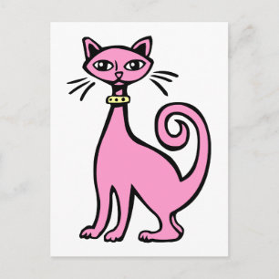 Cartão Postal Gato Retro