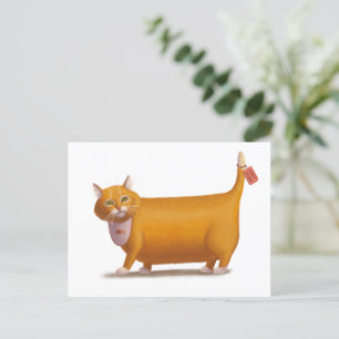 Cartão Postal Gato sem Dieta