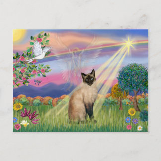 Cartão Postal Gato Siamês - Cloud Angel