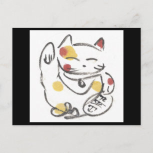 Cartão Postal Gato Sortudo Calico