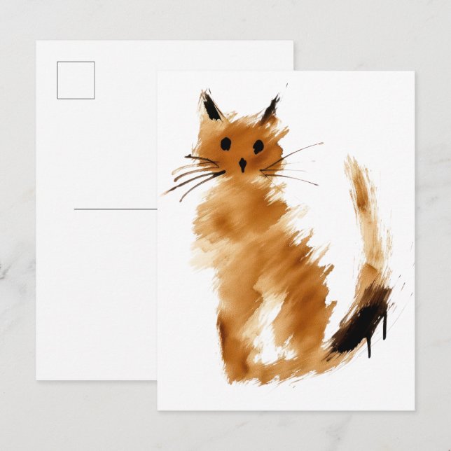 Cartão Postal gato Tabi (Frente/Verso)