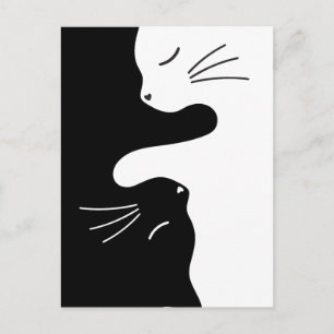 Cartão Postal Gato Tai Chi Mestre Zen Kitty Equilíbrio