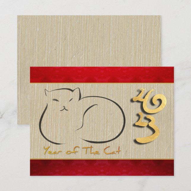 Cartão Postal Gato Vietnamita Ano Novo 2023 HPostc (Frente/Verso)