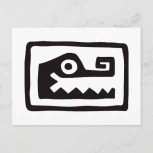 Cartão Postal Gator, Hieroglifo Mexicano (Maya)