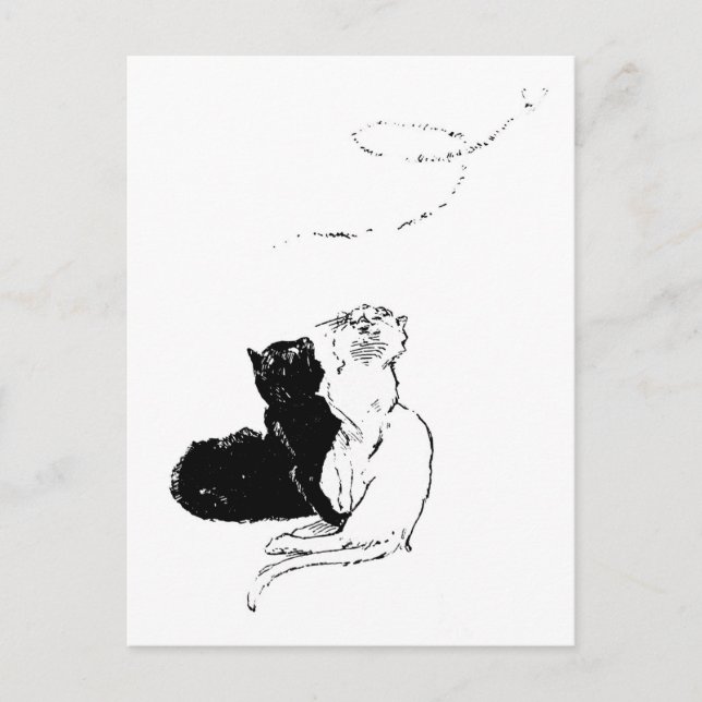 Cartão Postal Gatos, Alexandre Steinlen (Frente)