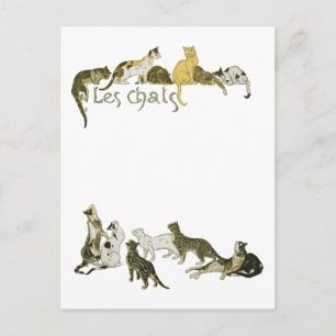 Cartão Postal Gatos, Alexandre Steinlen