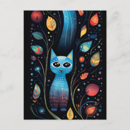 Cartão Postal Gatos azuis