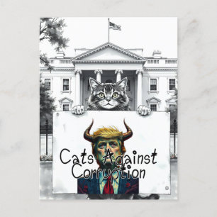 Cartão Postal Gatos Contra Corrupção