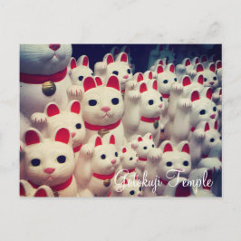 Cartão Postal Gatos da Sorte Maneki Neko do Templo Gotokuji
