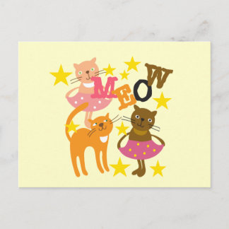 Cartão Postal Gatos Dançantes