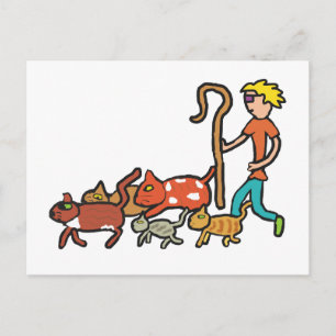 Cartão Postal Gatos De Criação