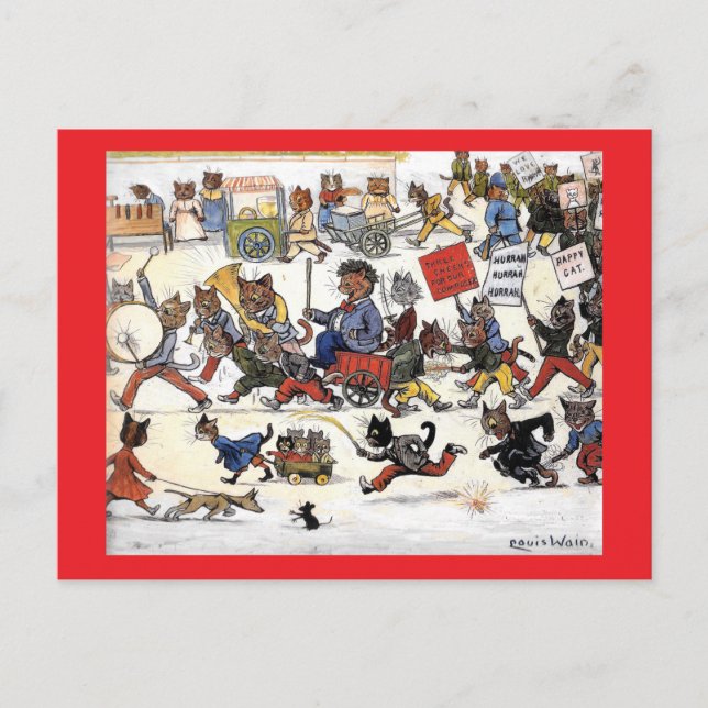 Cartão Postal Gatos de Louis Wain 2 (Frente)