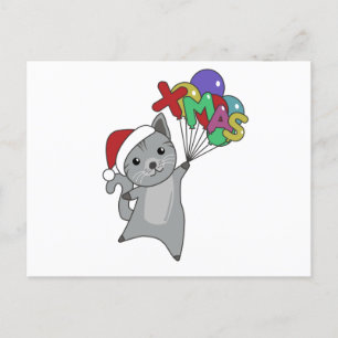 Cartão Postal Gatos De Noite De Natal
