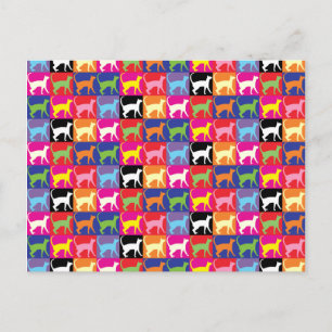 Cartão Postal Gatos de pop