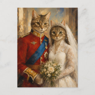 Cartão Postal Gatos do Casamento Real do Príncipe William & Cath