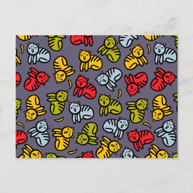 Cartão Postal Gatos e bananas (Frente)