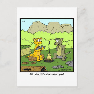 Cartão Postal Gatos Feral não roncam!