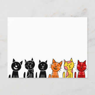Cartão postal gatos fofos