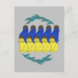 Cartão Postal Gatos militares ucranianos