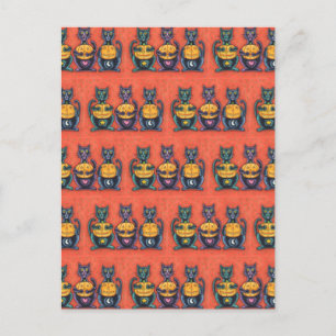 CARTÃO POSTAL GATOS NEGROS E PINTOS NÃO ENCONTRAM MAU, SENHORES