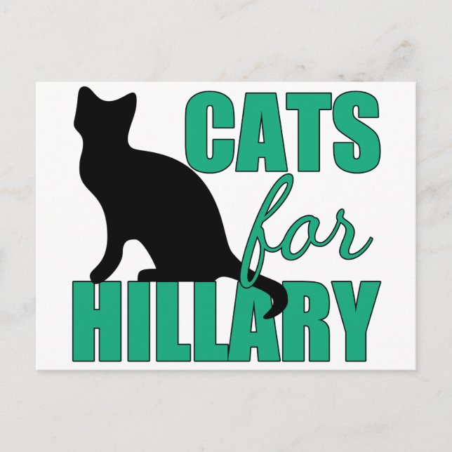 Cartão Postal Gatos para Hillary (Frente)
