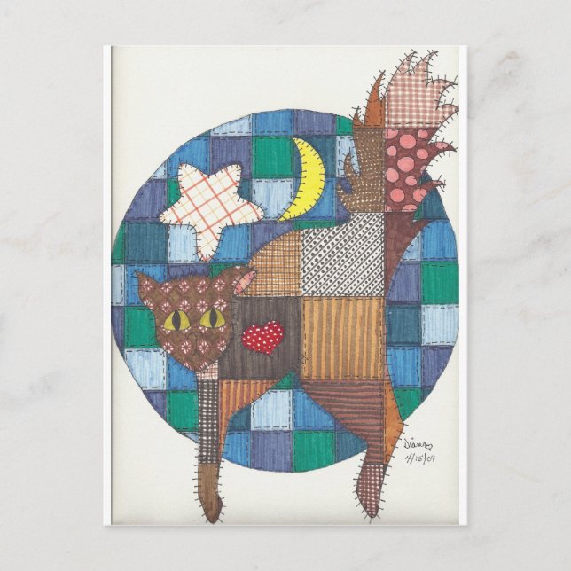 Cartão Postal Gatos - Quilados (Frente)