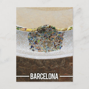 Cartão Postal Gaudi Park Guell, Espanha de Barcelona