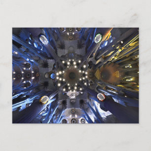 Cartão Postal Gaudi. Sagrada Família. Visão.