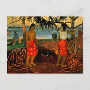 Cartão Postal Gauguin - Abaixo da Árvore Pandanus