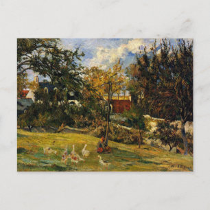 Cartão Postal Gauguin - Geese no Prado