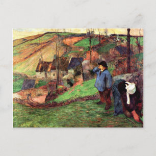 Cartão Postal Gauguin - Paisagem da Bretanha
