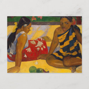Cartão Postal Gauguin Polinésia Francesa Taiti Pintura de Mulher