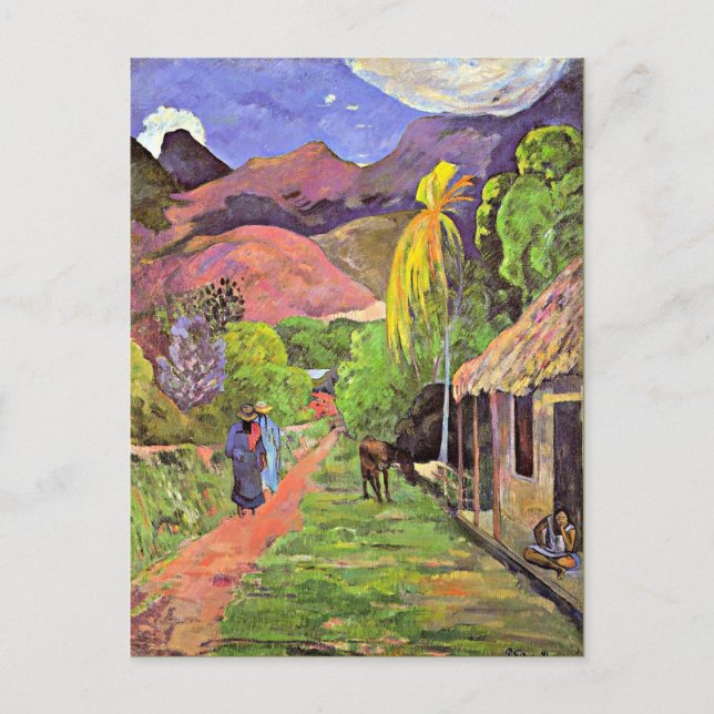 Cartão Postal Gauguin - Road in Tahiti (Frente)