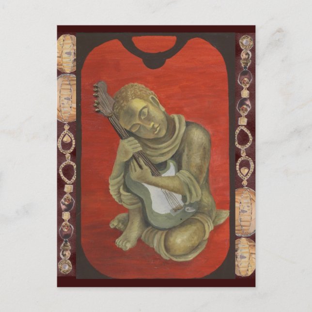 Cartão Postal Gautama e a sua guitarra (Frente)