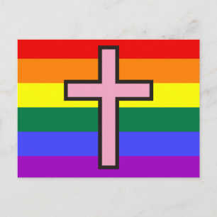 Cartão Postal Gay Christian flag