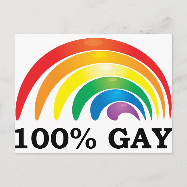 Cartão Postal Gay de 100% (Frente)
