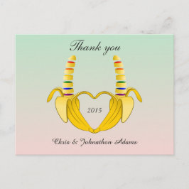 Cartão Postal Gay de Diversão Boato de Banana Obrigado