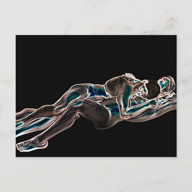 Cartão Postal Gay Love brilhante (Frente)