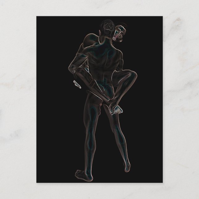 Cartão Postal Gay Love brilhante (Frente)