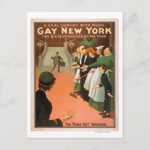 Cartão Postal Gay New YorkRich Gentleman Theatre Poster