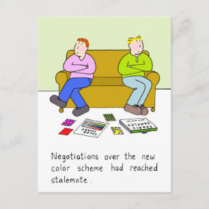 Cartão Postal Gay novo humor decorador doméstico