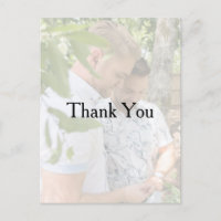 Gay personalizado casamento de fotos Obrigado Cart
