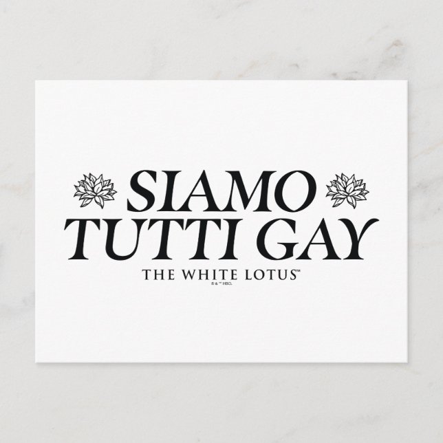 Cartão Postal Gay Siamo Tutti - O Lotus Branco (Frente)