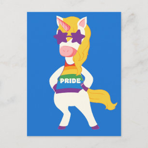 Cartão Postal Gay Unicorn