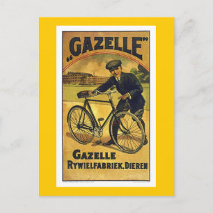 Cartão Postal Gazelle Cycle Vintage Poster